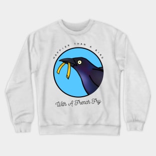 Happy Grackle (Large Print) Crewneck Sweatshirt